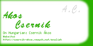 akos csernik business card